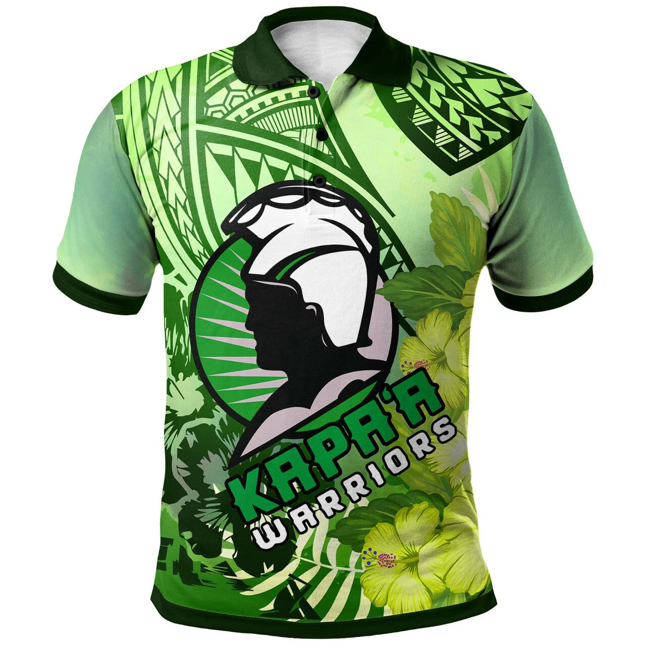Hawaii Polynesian Polo Shirt - Kapaa High School Hawaiian Warrior Polynesian Culture Hibicus