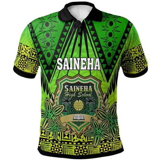 Tonga Polynesian Polo Shirt - Saineha High School with Tonga Patterns and Polynesian Culture