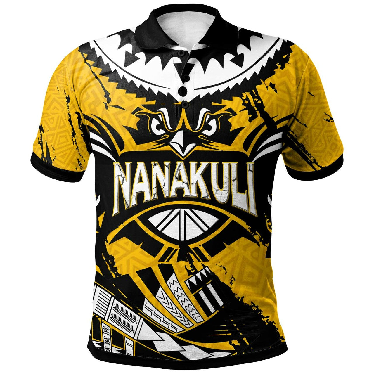 Personalised Polynesian Polo Shirt - Nanakuli High & Intermediate School Golden Hawks
