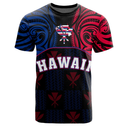 Hawaiian Kanaka T Shirt Flag Nation Black Demodern AH