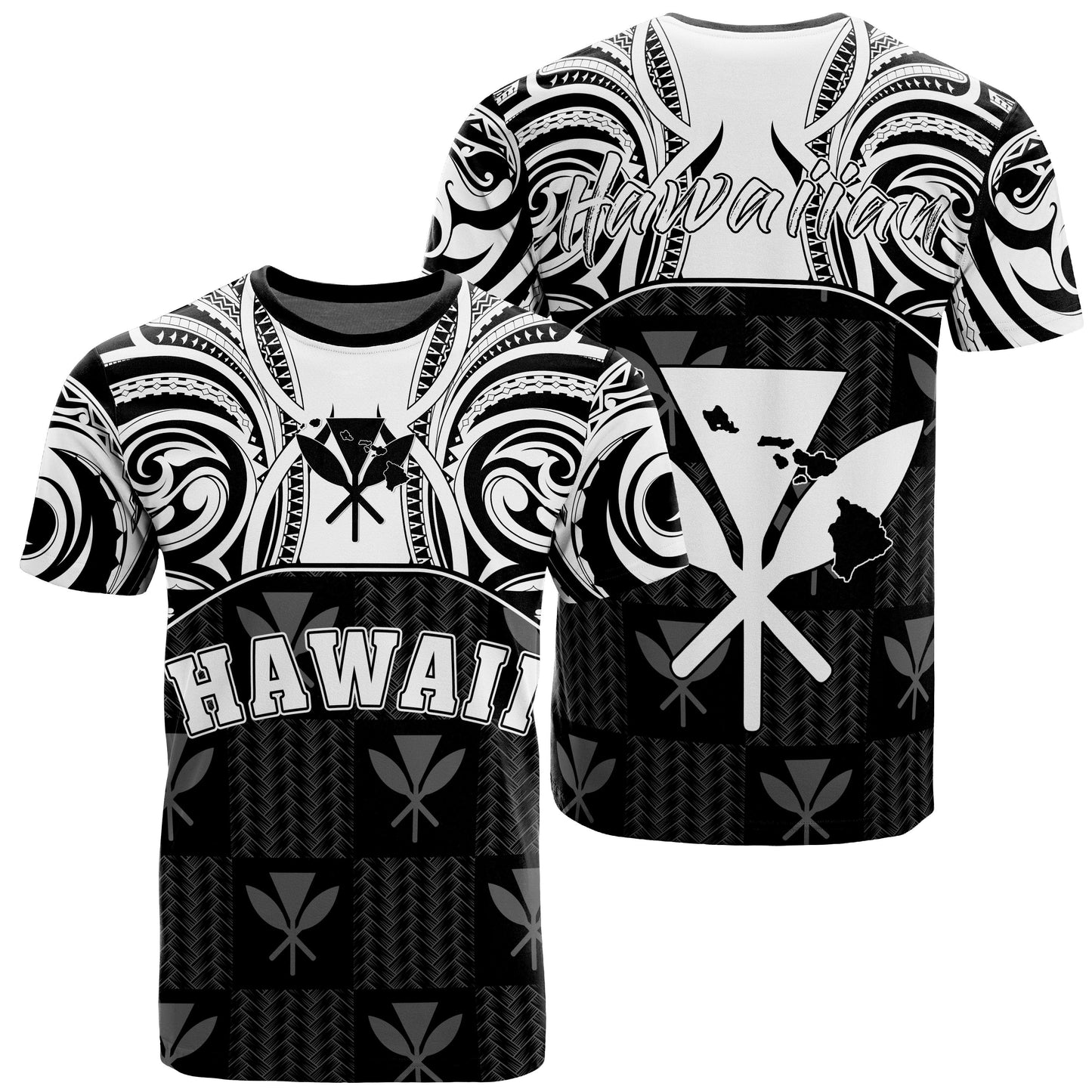 Hawaiian Kanaka T - Shirt Demodern White Ah