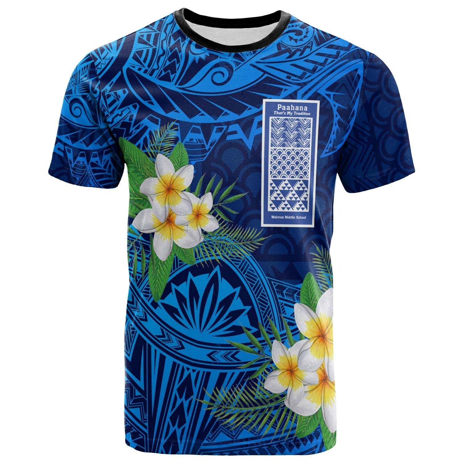 Hawaii Polynesian T-shirt Waimea Middle Public Conversion Charter School Polynesian Patterns