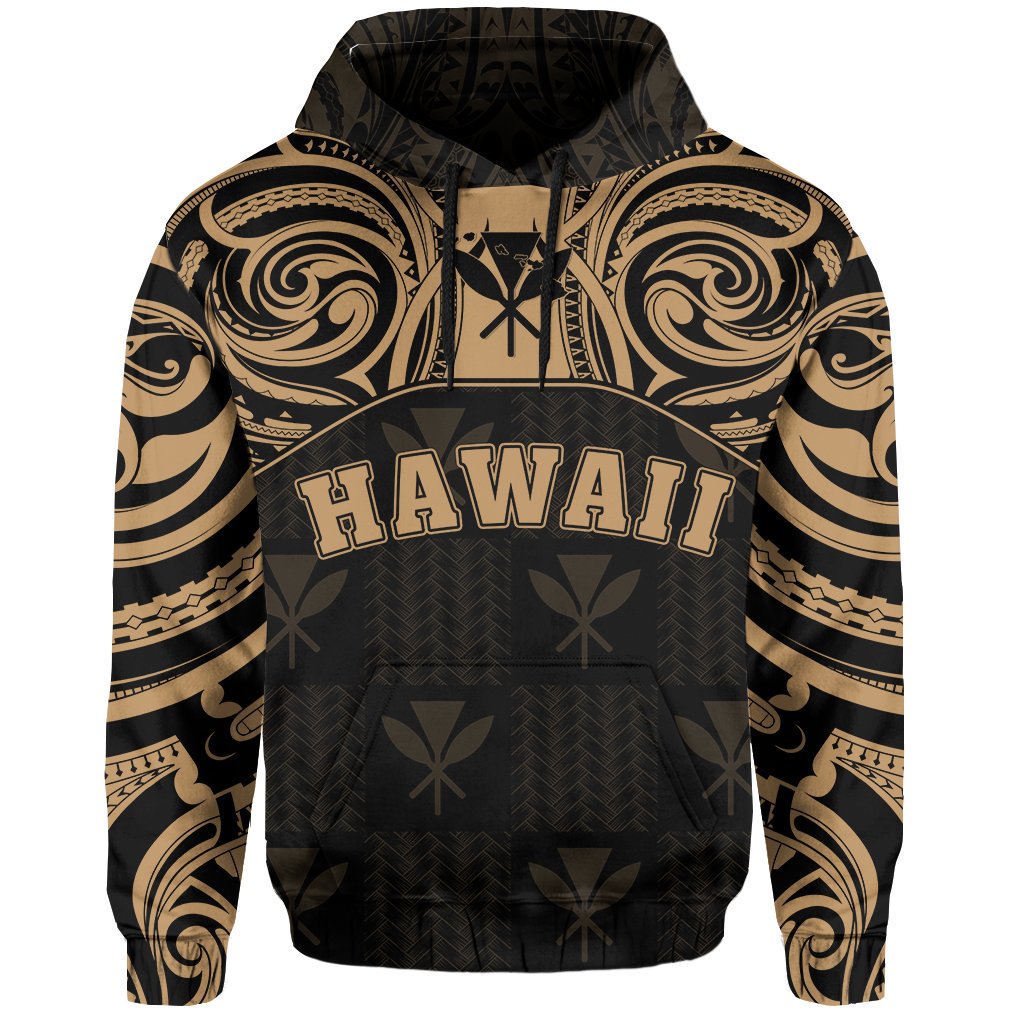 Hawaiian Kanaka Hoodie Demodern Gold AH