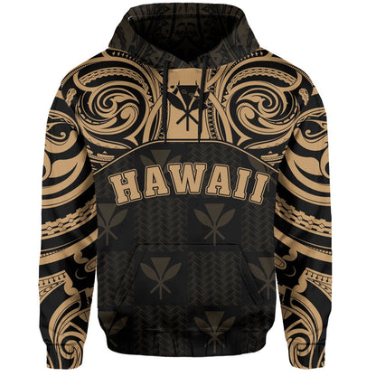 Hawaiian Kanaka Hoodie Demodern Gold AH