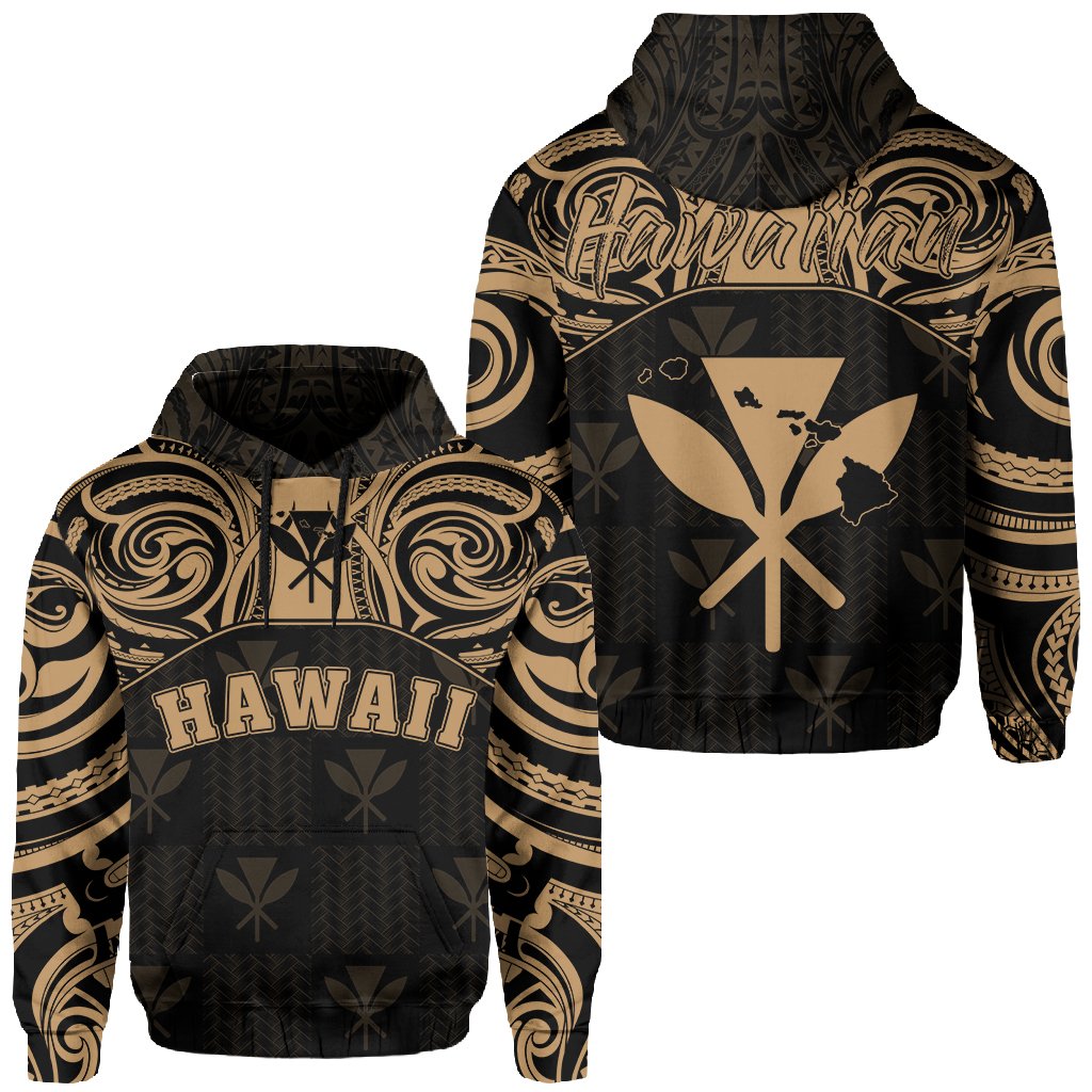 Hawaiian Kanaka Hoodie Demodern Gold AH