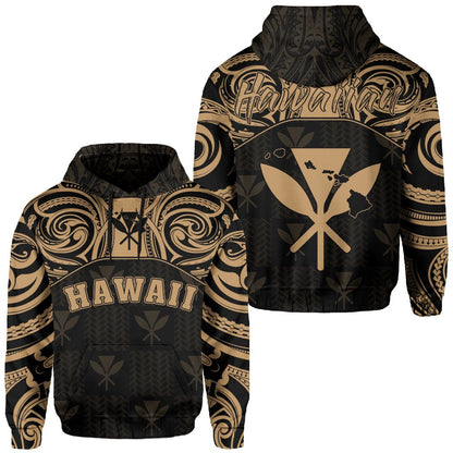 Hawaiian Kanaka Hoodie Demodern Gold AH