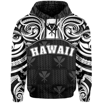 Hawaiian Kanaka Hoodie Demodern White AH