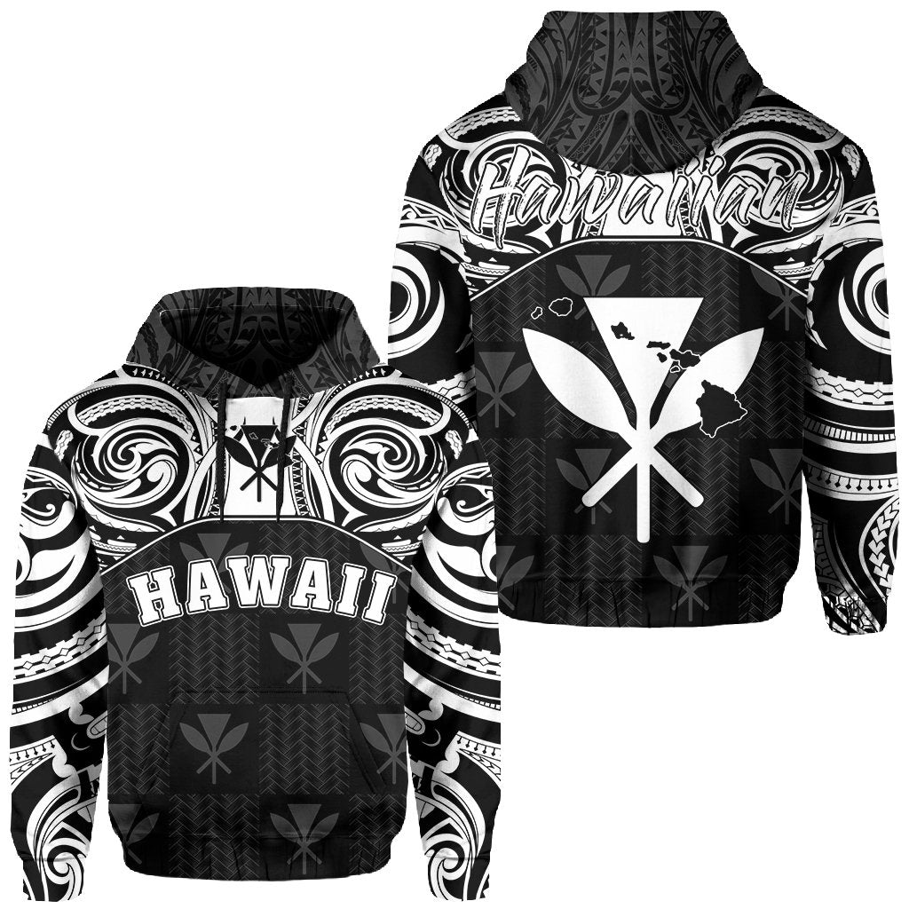 Hawaiian Kanaka Hoodie Demodern White AH