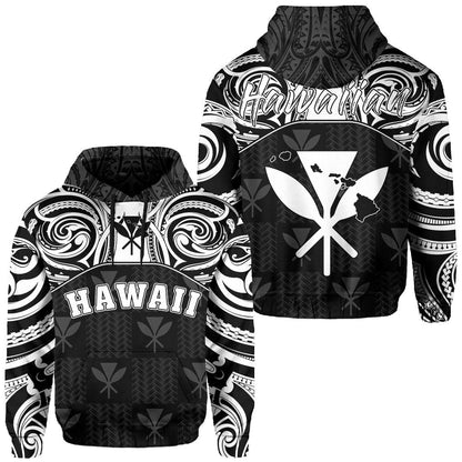 Hawaiian Kanaka Hoodie Demodern White AH