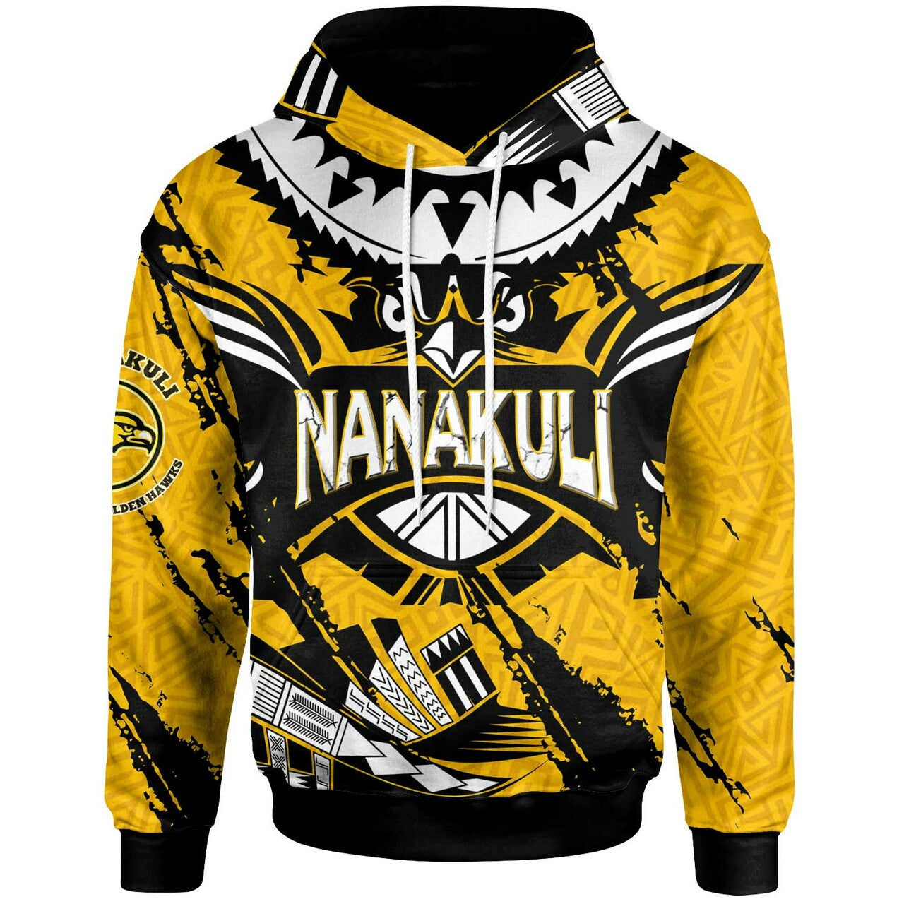 Hawaii Polynesian Hoodie Nanakuli High & Intermediate School Golden Hawks