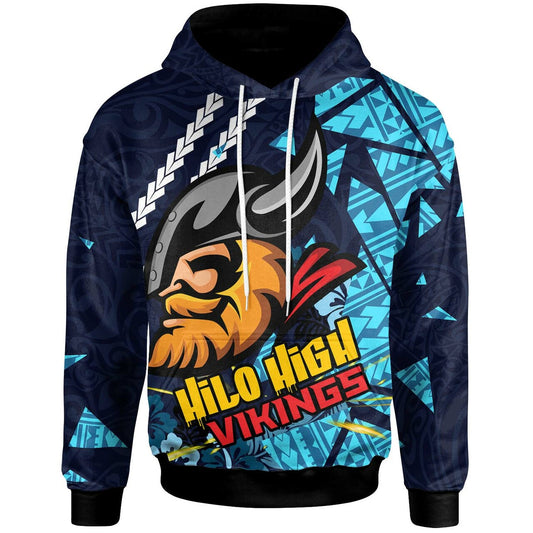 Hawaii Hilo High School Polynesian Hoodie Hilo High Vikings