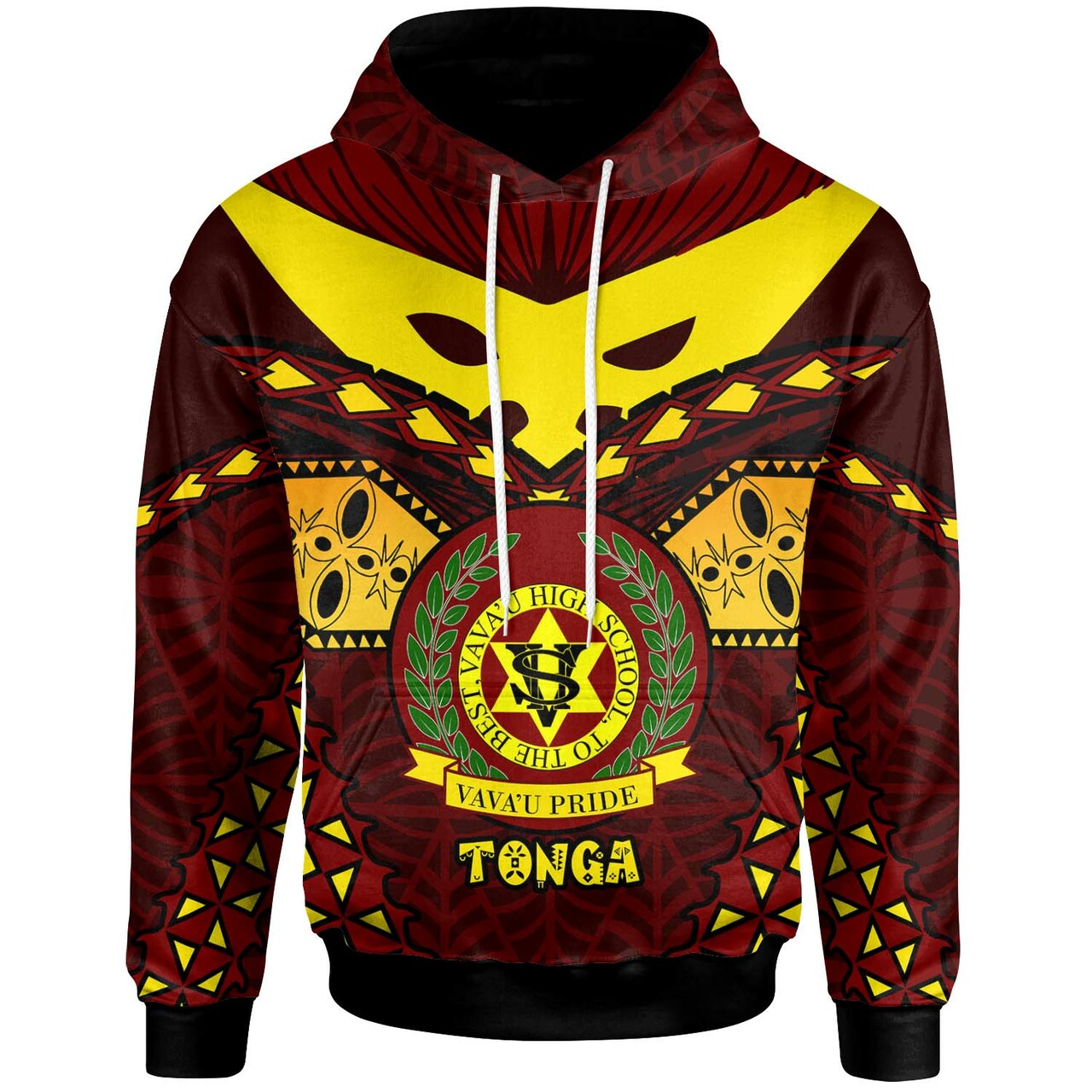Tonga Hoodie Vava'u High Shool Tonga with Polynesian Patterns