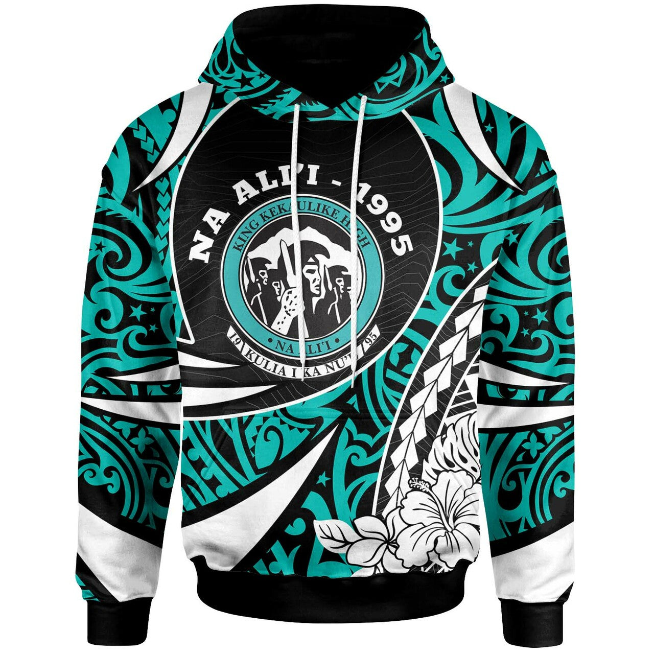 Hawaii Hoodie King Kekaulike High School Polynesian Tribal Pattern