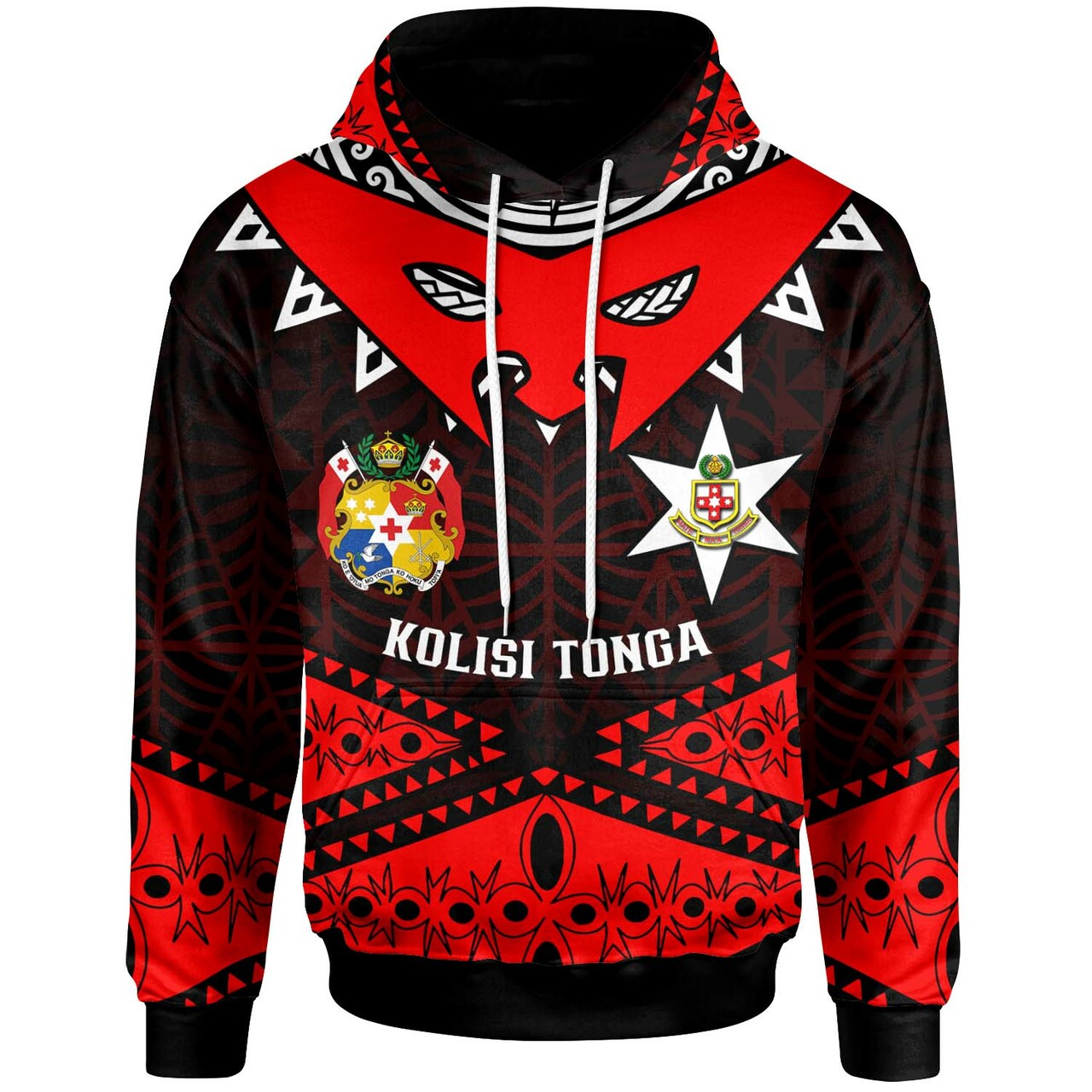 Tonga Hoodie Kolisi Tonga High School with Tonga Patterns Polynesian Culture