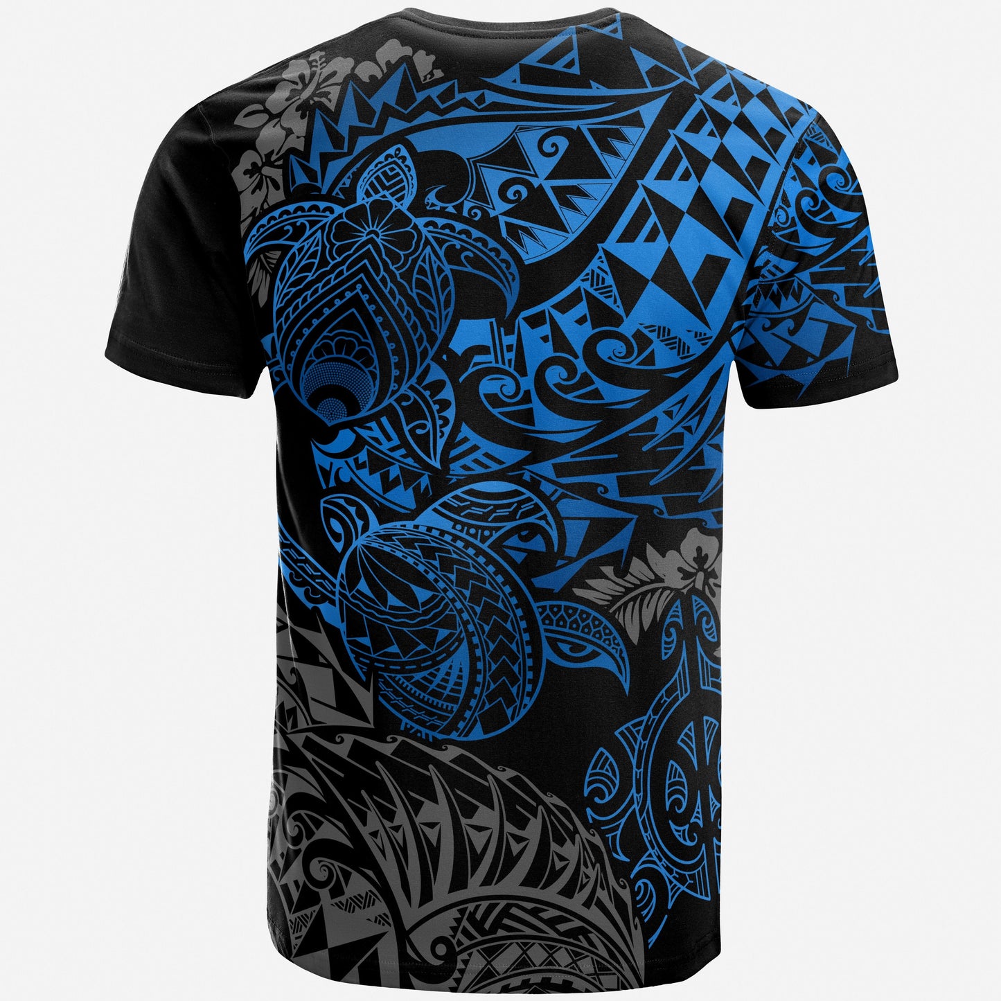American Samoa T - Shirt - American Samoa Seal Polynesian Blue Turtle Tattoo