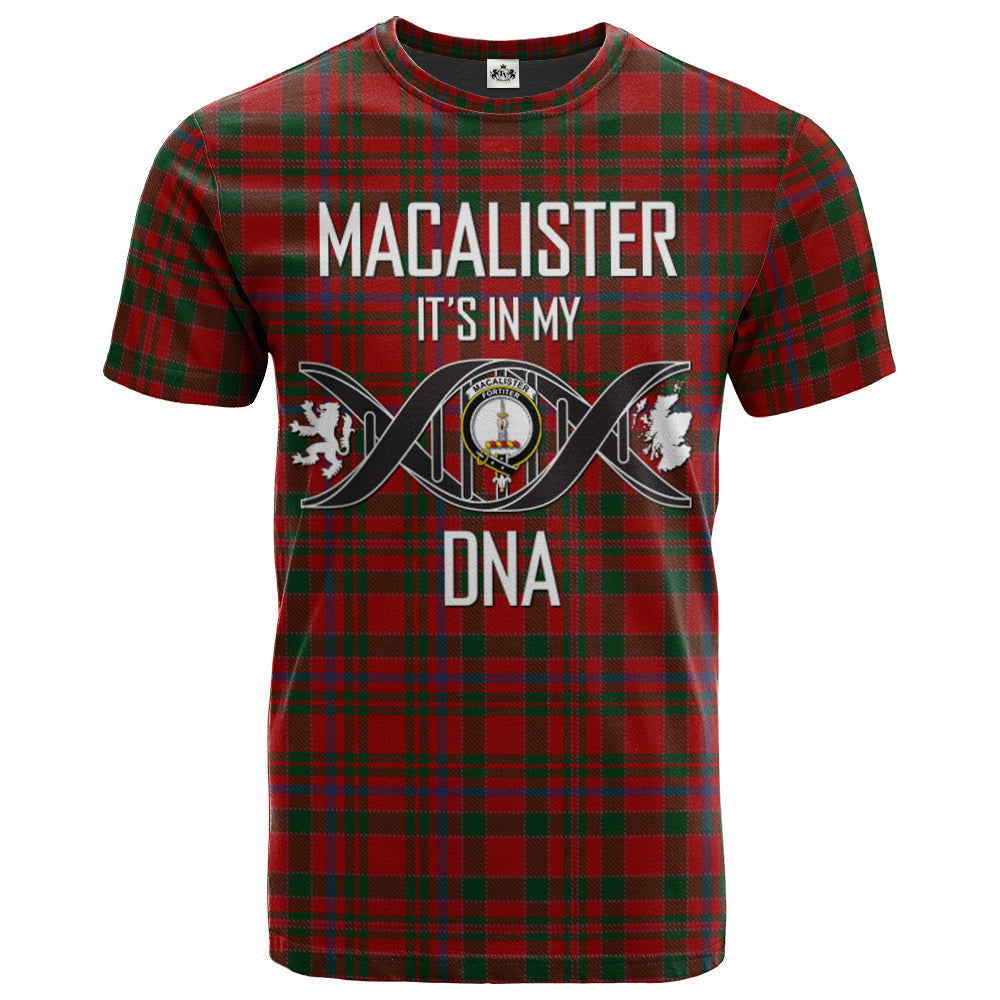 Printivon MacAlister Cockburn Clan DNA In Me Tartan Crest T Shirt
