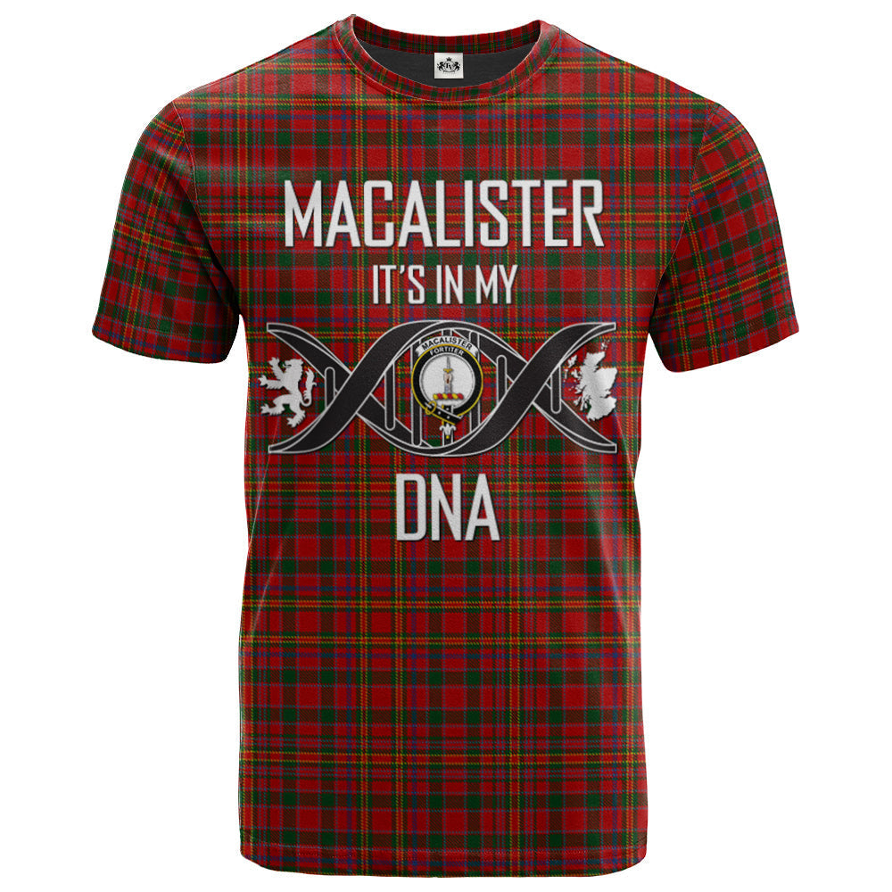 Printivon MacAlister Gourlay 02 Clan DNA In Me Tartan Crest T Shirt