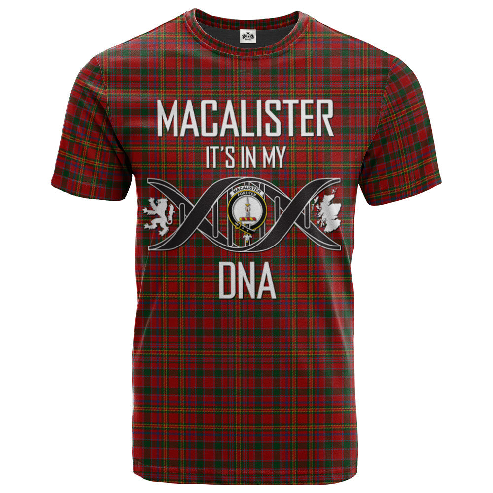 Printivon MacAlister Gourlay Clan DNA In Me Tartan Crest T Shirt
