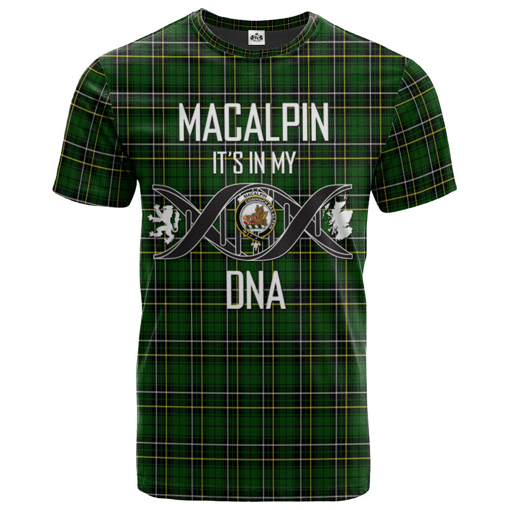 Printivon MacAlpin (MacAlpine) Modern 02 Clan DNA In Me Tartan Crest T Shirt