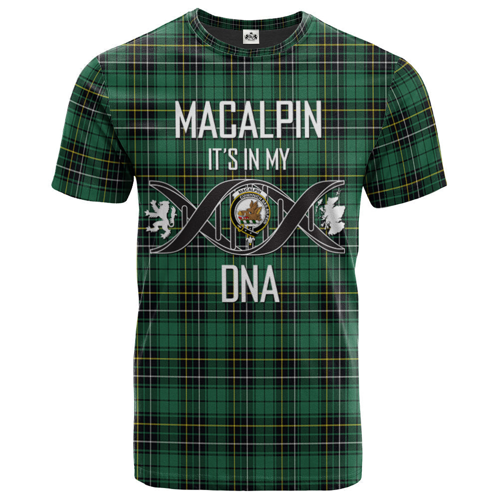 Printivon MacAlpin (MacAlpine) Ancient Clan DNA In Me Tartan Crest T Shirt