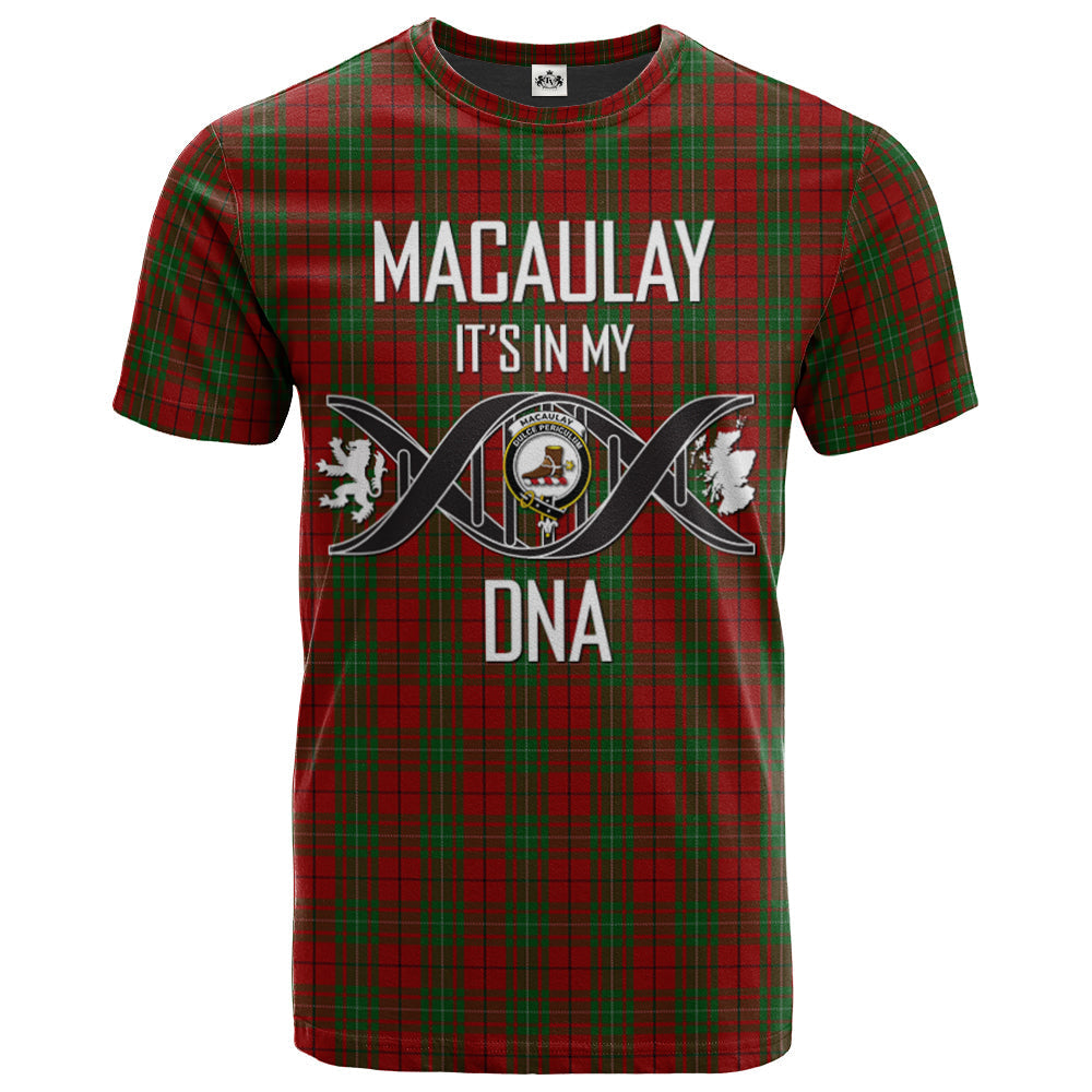Printivon MacAulay Clan DNA In Me Tartan Crest T Shirt