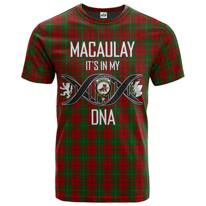 Printivon MacAulay Clan DNA In Me Tartan Crest T Shirt