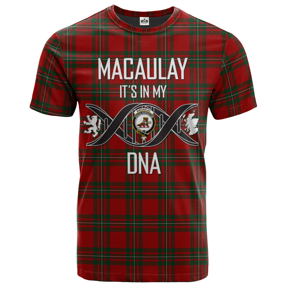 Printivon MacAulay MacGregor Clan DNA In Me Tartan Crest T Shirt