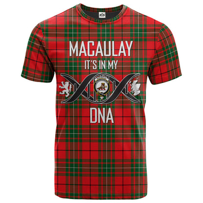 Printivon MacAulay Modern Clan DNA In Me Tartan Crest T Shirt