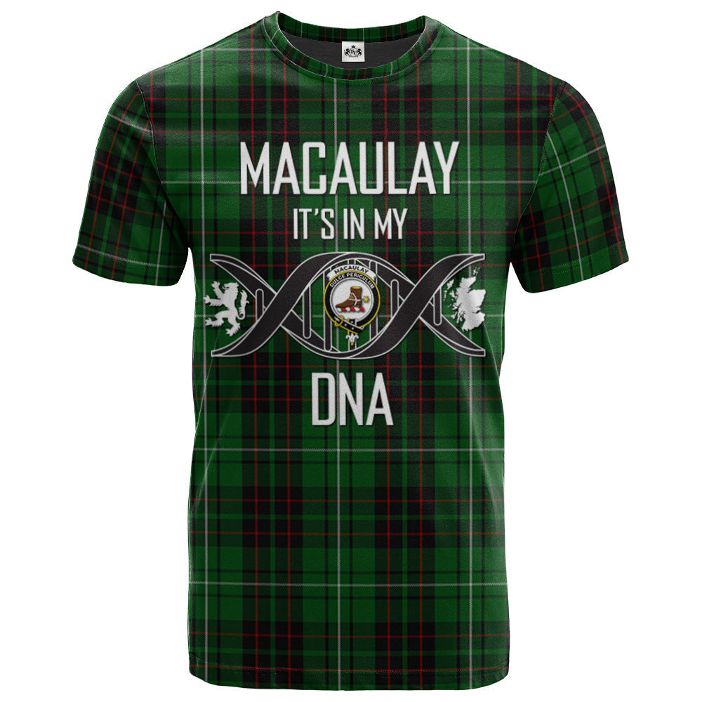 Printivon MacAulay of Lewis Clan DNA In Me Tartan Crest T Shirt