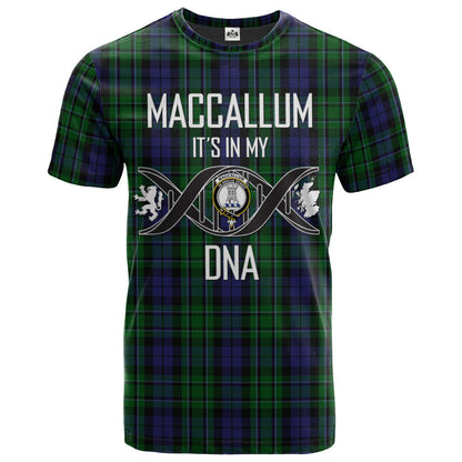 Printivon MacCallum Clan DNA In Me Tartan Crest T Shirt