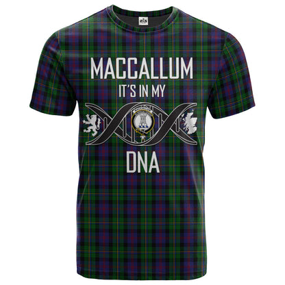 Printivon MacCallum (Malcolm) Clan DNA In Me Tartan Crest T Shirt