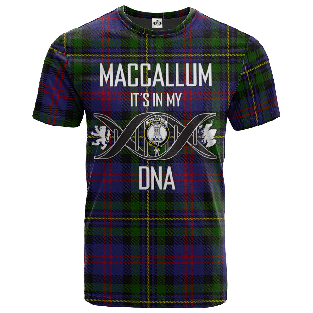 Printivon MacCallum of Berwick Clan DNA In Me Tartan Crest T Shirt