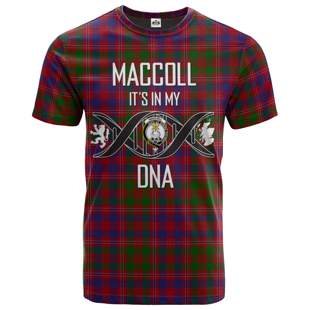 Printivon MacColl Hunting Clan DNA In Me Tartan Crest T Shirt