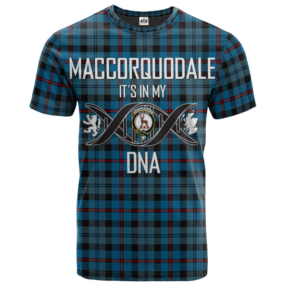 Printivon MacCorquodale Clan DNA In Me Tartan Crest T Shirt