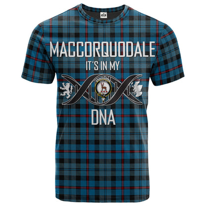 Printivon MacCorquodale Clan DNA In Me Tartan Crest T Shirt