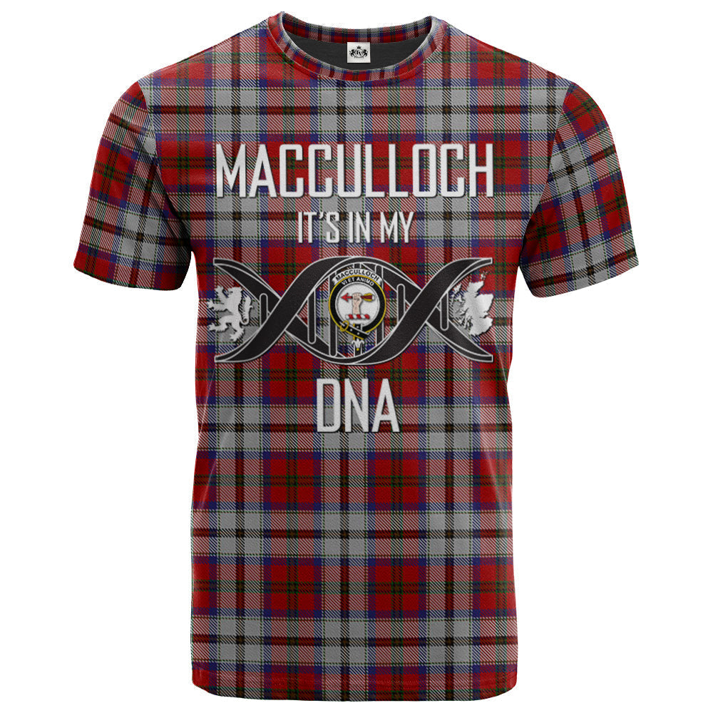 Printivon MacCulloch Dress Clan DNA In Me Tartan Crest T Shirt