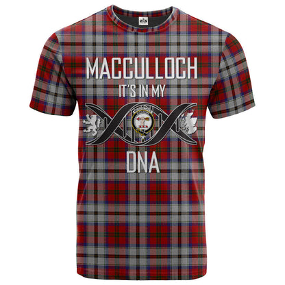 Printivon MacCulloch Dress Clan DNA In Me Tartan Crest T Shirt