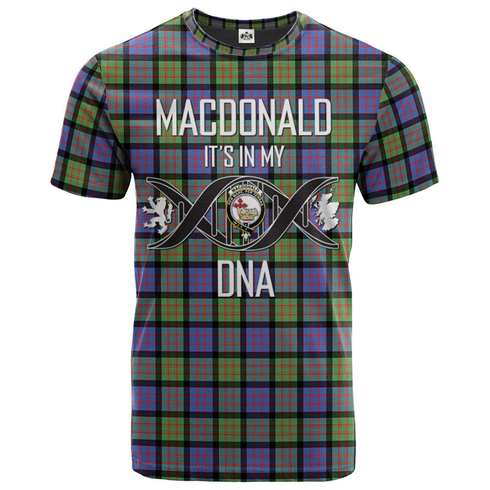 Printivon MacDonald Ancient Clan DNA In Me Tartan Crest T Shirt