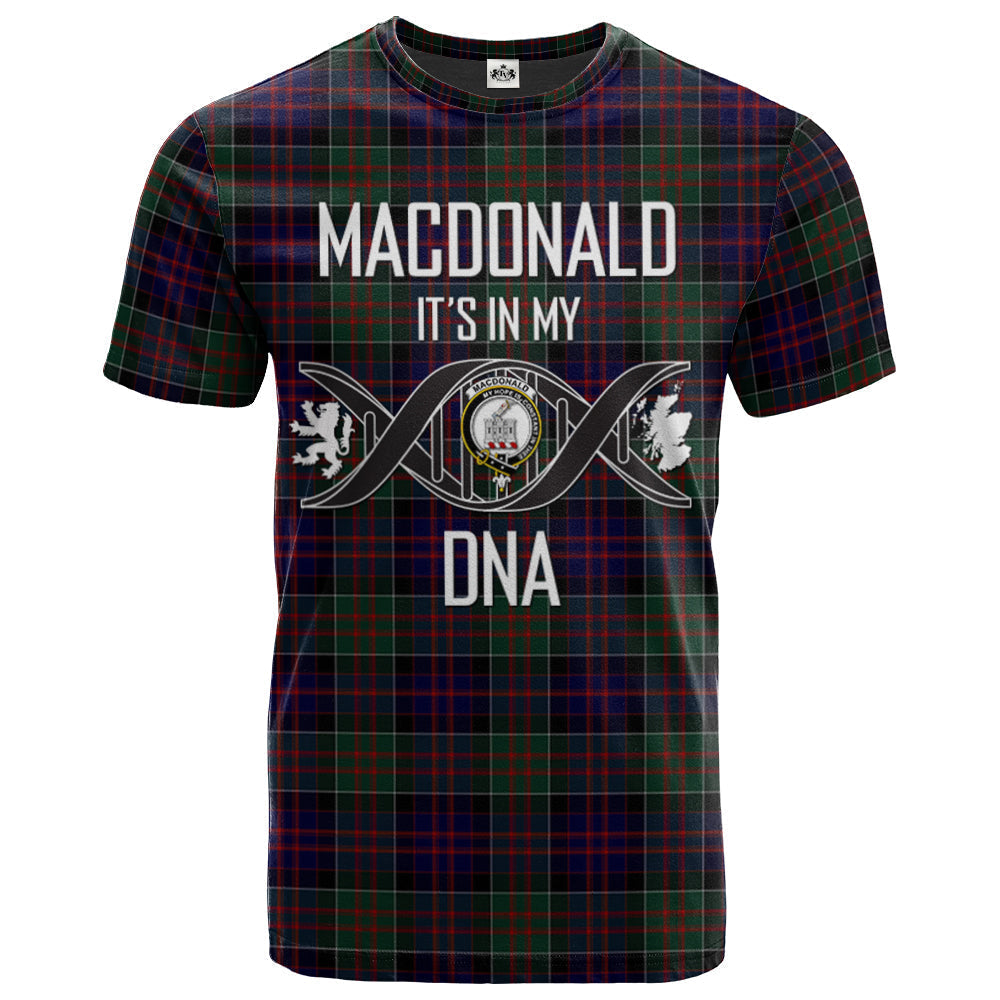 Printivon MacDonald of Clanranald 02 Clan DNA In Me Tartan Crest T Shirt