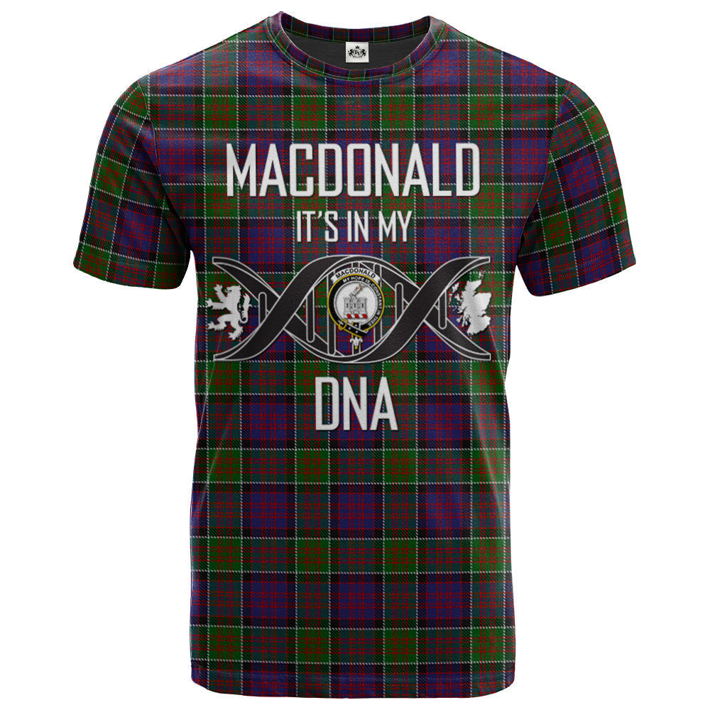 Printivon MacDonald of Clanranald Clan DNA In Me Tartan Crest T Shirt