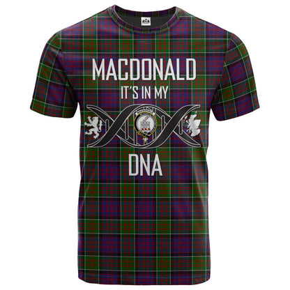 Printivon MacDonald of Clanranald Clan DNA In Me Tartan Crest T Shirt