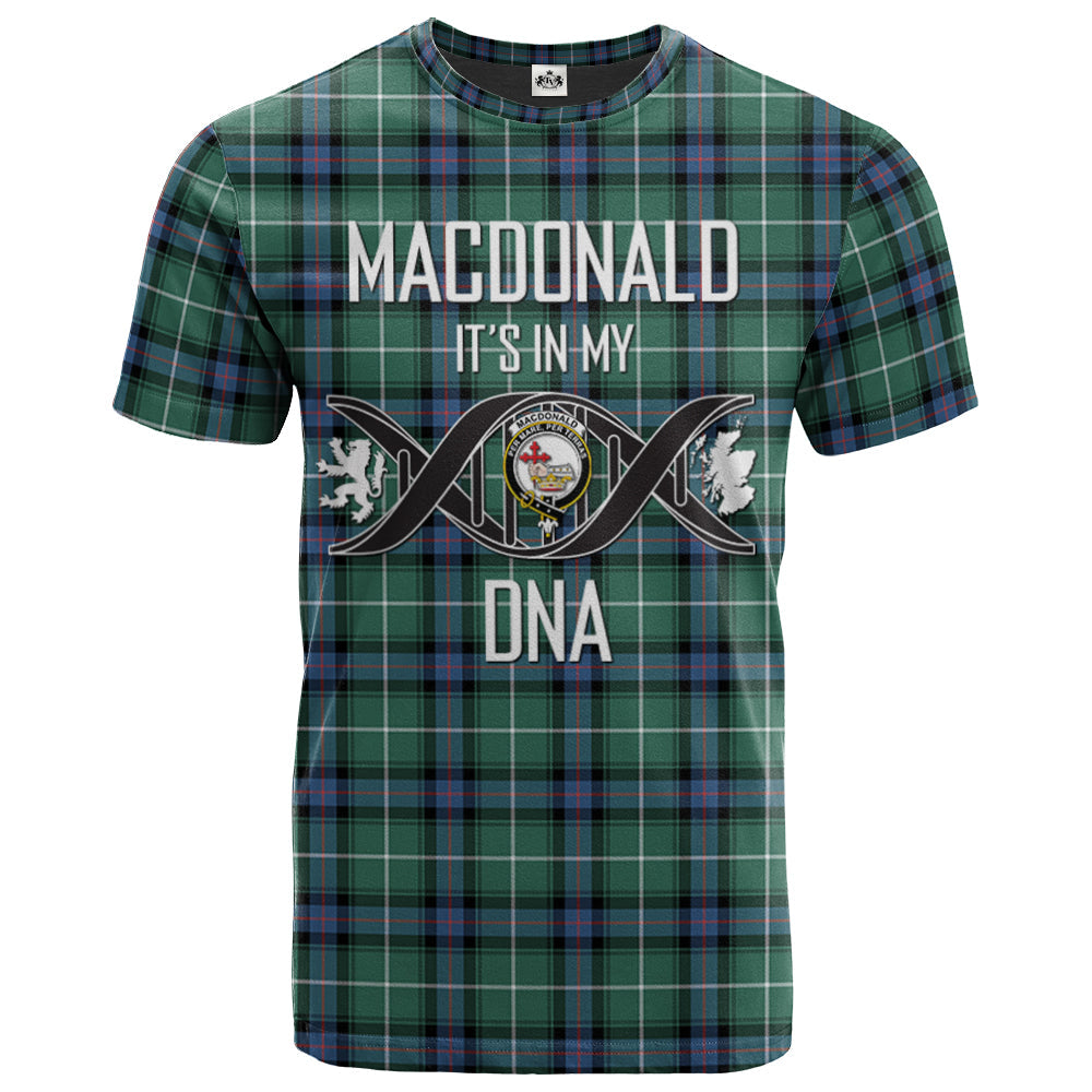 Printivon MacDonald of the Isles Hunting Ancient Clan DNA In Me Tartan Crest T Shirt