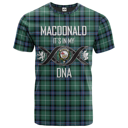 Printivon MacDonald of the Isles Hunting Ancient Clan DNA In Me Tartan Crest T Shirt
