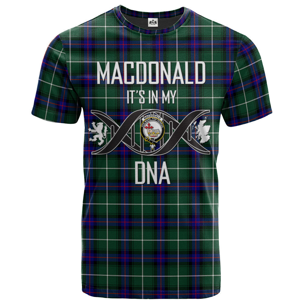 Printivon MacDonald of the Isles Hunting Modern Clan DNA In Me Tartan Crest T Shirt