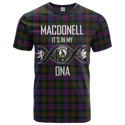Printivon MacDonell of Glengarry 02 Clan DNA In Me Tartan Crest T Shirt