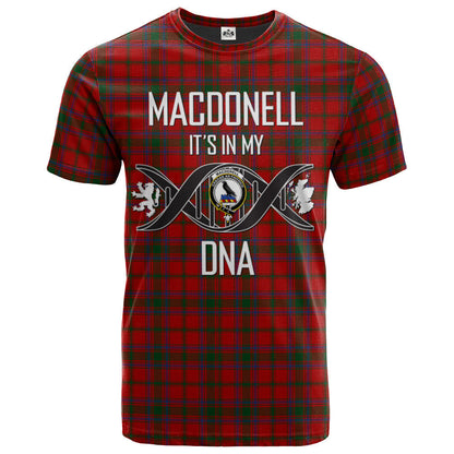 Printivon MacDonell of Glengarry 04 Clan DNA In Me Tartan Crest T Shirt