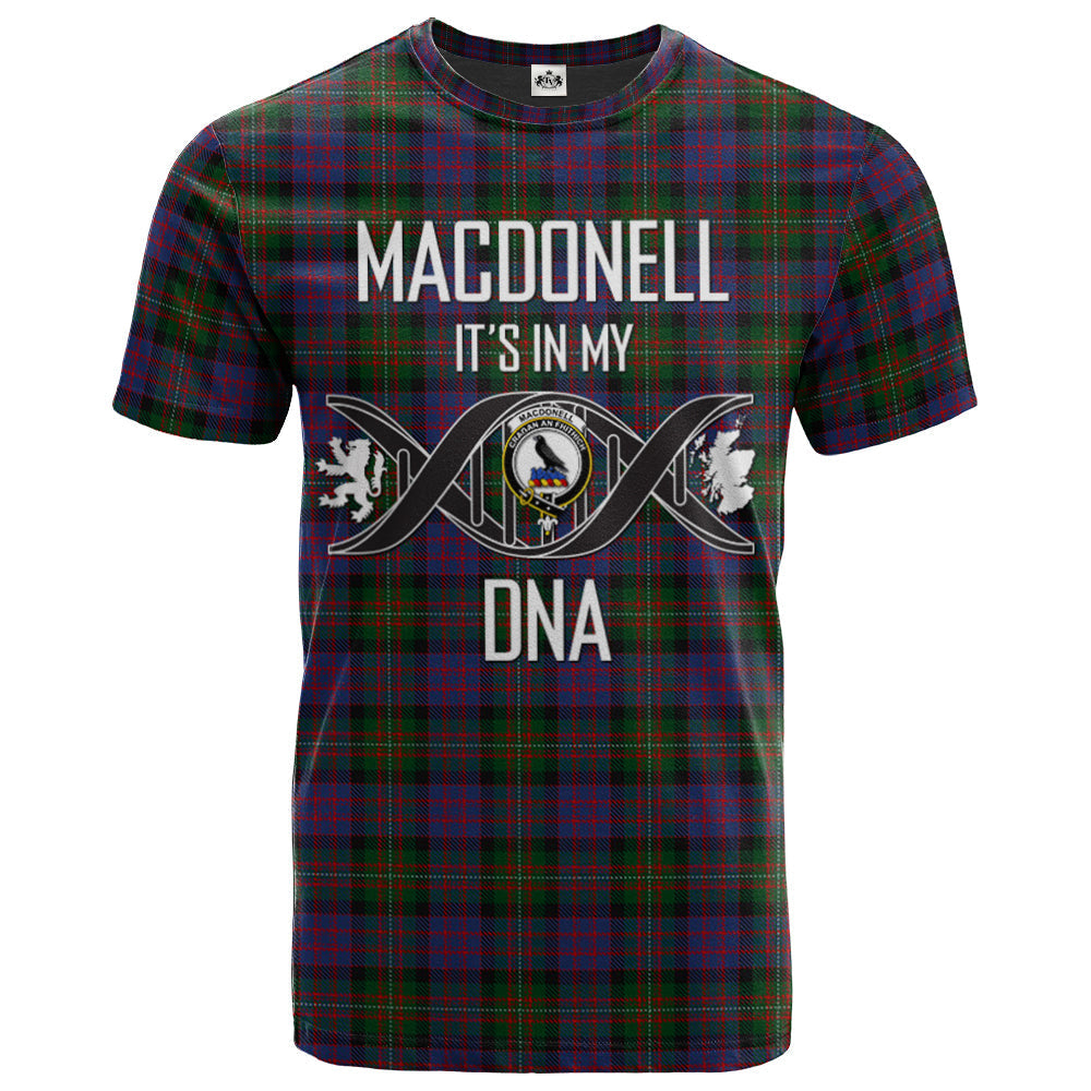 Printivon MacDonell of Glengarry Clan DNA In Me Tartan Crest T Shirt