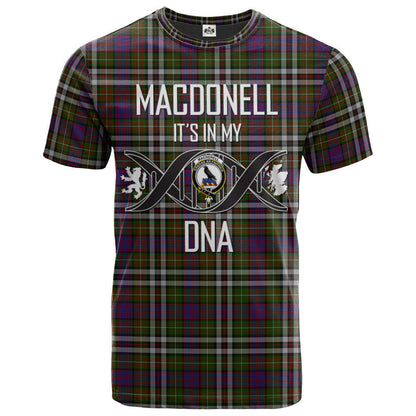 Printivon MacDonell of Glengarry Dress Clan DNA In Me Tartan Crest T Shirt