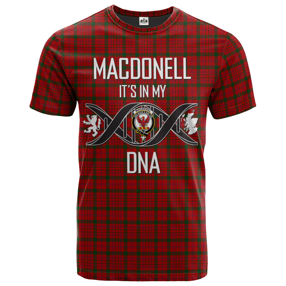 Printivon MacDonell of Keppoch 02 Clan DNA In Me Tartan Crest T Shirt