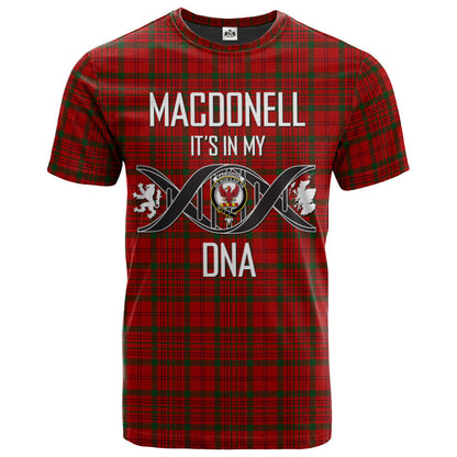 Printivon MacDonell of Keppoch 04 Clan DNA In Me Tartan Crest T Shirt